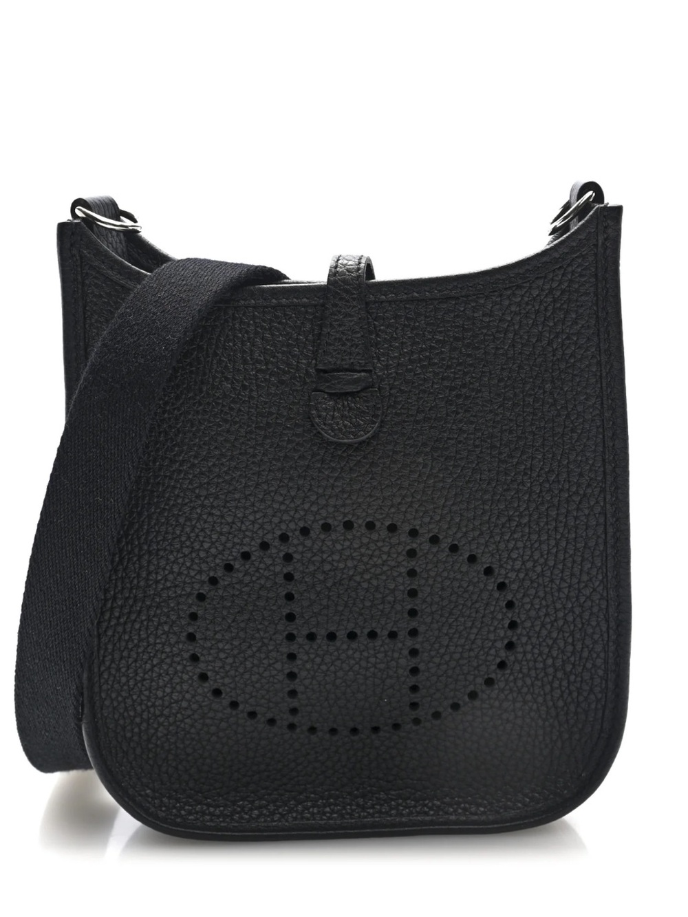 Hermes Mini Evelyne Black Leather Crossbody Bag